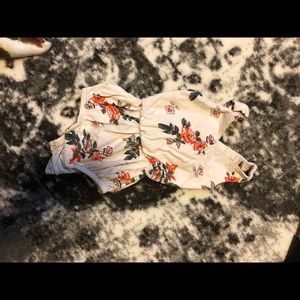 Floral romper girl infant